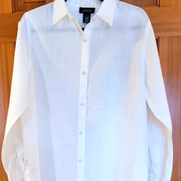 Women's Jones New York SIGNATURE Linen Shirt - Picture 6 of 9